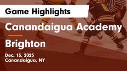Canandaigua Academy  vs Brighton  Game Highlights - Dec. 15, 2023