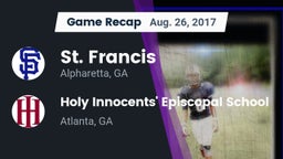 Recap: St. Francis  vs. Holy Innocents' Episcopal School 2017
