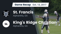 Recap: St. Francis  vs. King's Ridge Christian  2017