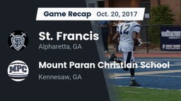 Recap: St. Francis  vs. Mount Paran Christian School 2017