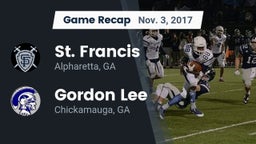 Recap: St. Francis  vs. Gordon Lee  2017