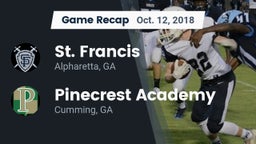Recap: St. Francis  vs. Pinecrest Academy  2018