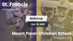 Matchup: St. Francis High vs. Mount Paran Christian School 2018