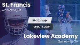 Matchup: St. Francis High vs. Lakeview Academy  2019
