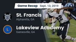 Recap: St. Francis  vs. Lakeview Academy  2019