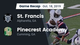 Recap: St. Francis  vs. Pinecrest Academy  2019