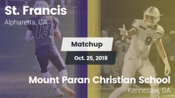 Matchup: St. Francis High vs. Mount Paran Christian School 2019