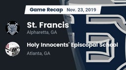 Recap: St. Francis  vs. Holy Innocents' Episcopal School 2019