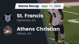 Recap: St. Francis  vs. Athens Christian  2020