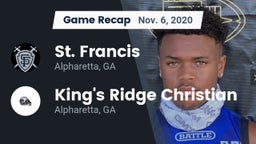 Recap: St. Francis  vs. King's Ridge Christian  2020