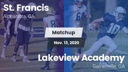 Matchup: St. Francis High vs. Lakeview Academy  2020