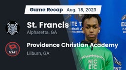 Recap: St. Francis  vs. Providence Christian Academy  2023