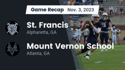 Recap: St. Francis  vs. Mount Vernon School 2023