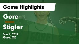 Gore  vs Stigler Game Highlights - Jan 4, 2017