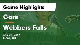 Gore  vs Webbers Falls Game Highlights - Jan 28, 2017