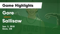 Gore  vs Sallisaw Game Highlights - Jan. 3, 2018