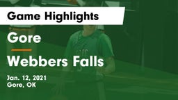 Gore  vs Webbers Falls  Game Highlights - Jan. 12, 2021