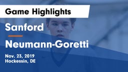Sanford  vs Neumann-Goretti Game Highlights - Nov. 23, 2019
