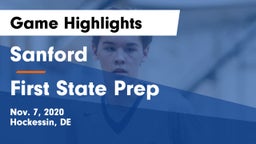 Sanford  vs First State Prep Game Highlights - Nov. 7, 2020