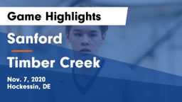 Sanford  vs Timber Creek Game Highlights - Nov. 7, 2020
