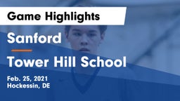 Sanford  vs Tower Hill School Game Highlights - Feb. 25, 2021