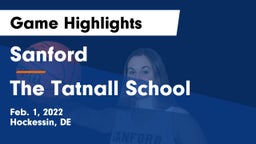 Sanford  vs The Tatnall School Game Highlights - Feb. 1, 2022