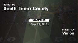 Matchup: South Tama County vs. Vinton  2016