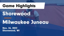 Shorewood  vs Milwaukee Juneau  Game Highlights - Nov. 26, 2022
