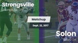 Matchup: Strongsville High vs. Solon  2017