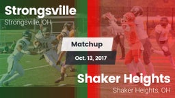 Matchup: Strongsville High vs. Shaker Heights  2017