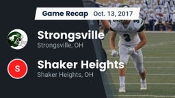 Recap: Strongsville  vs. Shaker Heights  2017