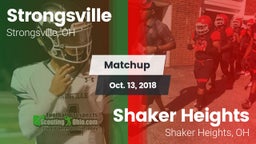 Matchup: Strongsville High vs. Shaker Heights  2018