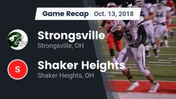 Recap: Strongsville  vs. Shaker Heights  2018