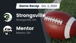 Recap: Strongsville  vs. Mentor  2020