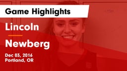 Lincoln  vs Newberg  Game Highlights - Dec 03, 2016