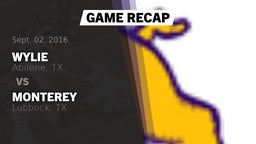 Recap: Wylie  vs. Monterey  2016