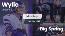 Matchup: Wylie  vs. Big Spring  2017