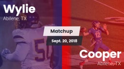 Matchup: Wylie  vs. Cooper  2018