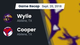 Recap: Wylie  vs. Cooper  2018
