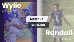 Matchup: Wylie  vs. Randall  2018