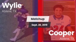 Matchup: Wylie  vs. Cooper  2019