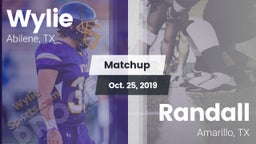 Matchup: Wylie  vs. Randall  2019