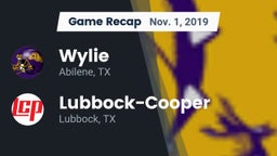 Recap: Wylie  vs. Lubbock-Cooper  2019