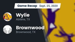 Recap: Wylie  vs. Brownwood  2020