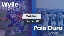 Matchup: Wylie  vs. Palo Duro  2020