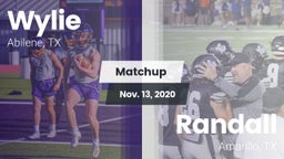 Matchup: Wylie  vs. Randall  2020