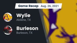 Recap: Wylie  vs. Burleson  2021