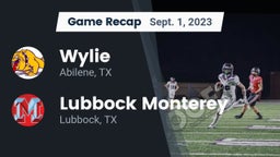 Recap: Wylie  vs. Lubbock Monterey  2023