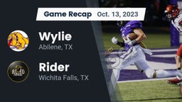 Recap: Wylie  vs. Rider  2023