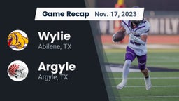 Recap: Wylie  vs. Argyle  2023